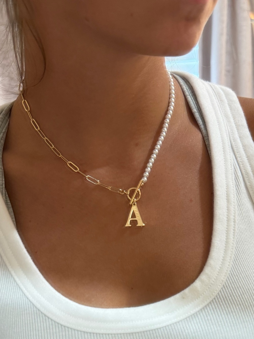 “A” necklace